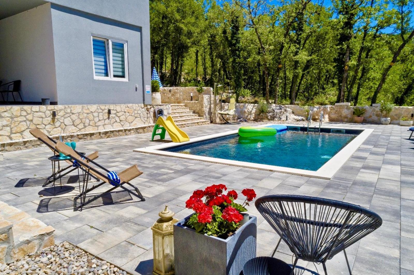 Luxury Villa Andrea Vrzika In Forest Near The Sea Zagvozd Buitenkant foto